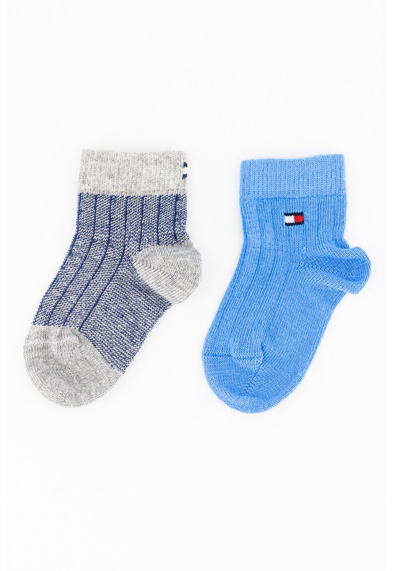 Tommy Hilfiger Къси рипсени чорапи - 2 чифта - Pepit.bg