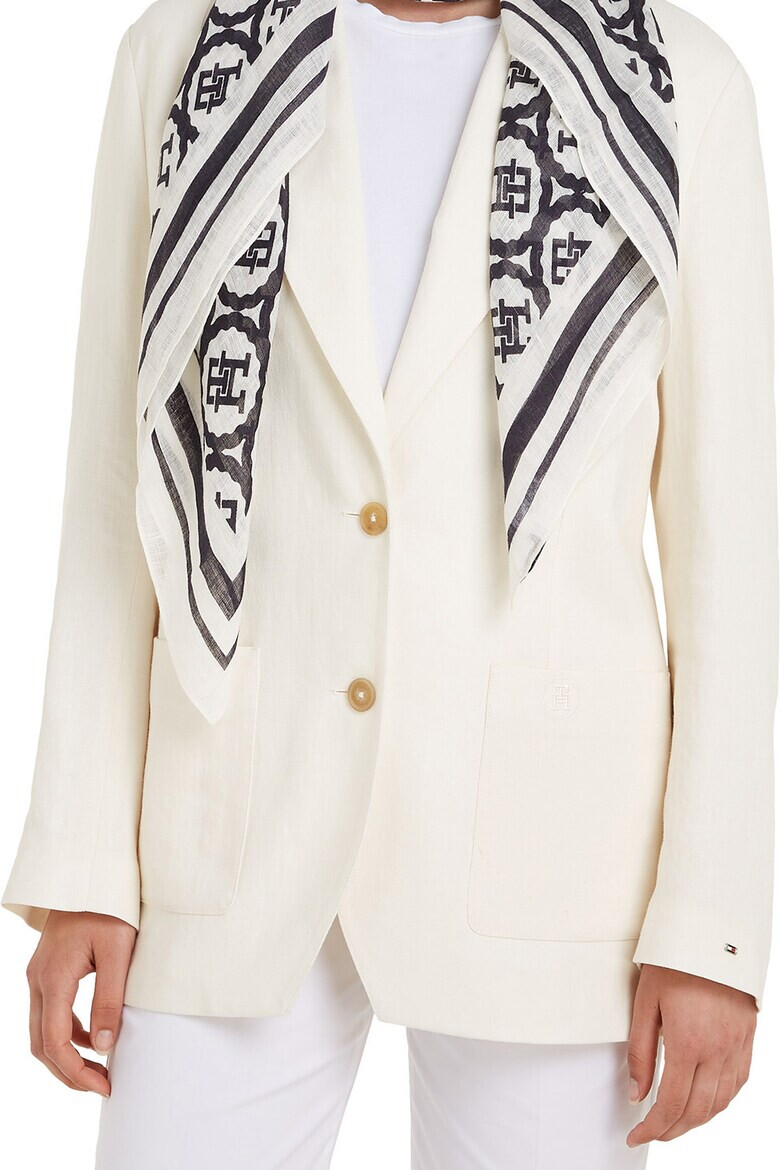 Tommy Hilfiger Ленен шал с лого - Pepit.bg