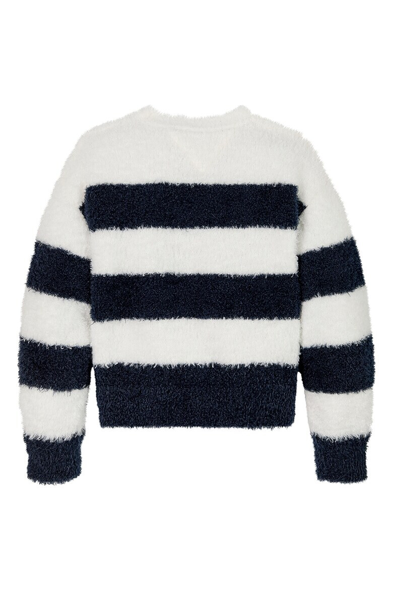 Tommy Hilfiger Мъхест пуловер с райе - Pepit.bg
