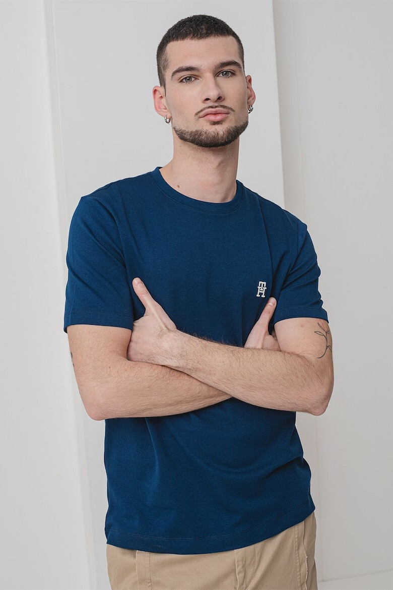 Tommy Hilfiger Памучна тениска с монограм - Pepit.bg