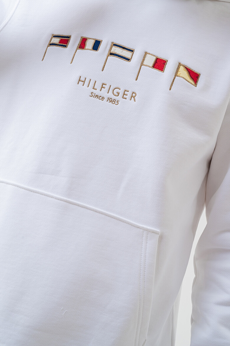 Tommy Hilfiger Памучно худи с лого - Бял - Pepit.bg