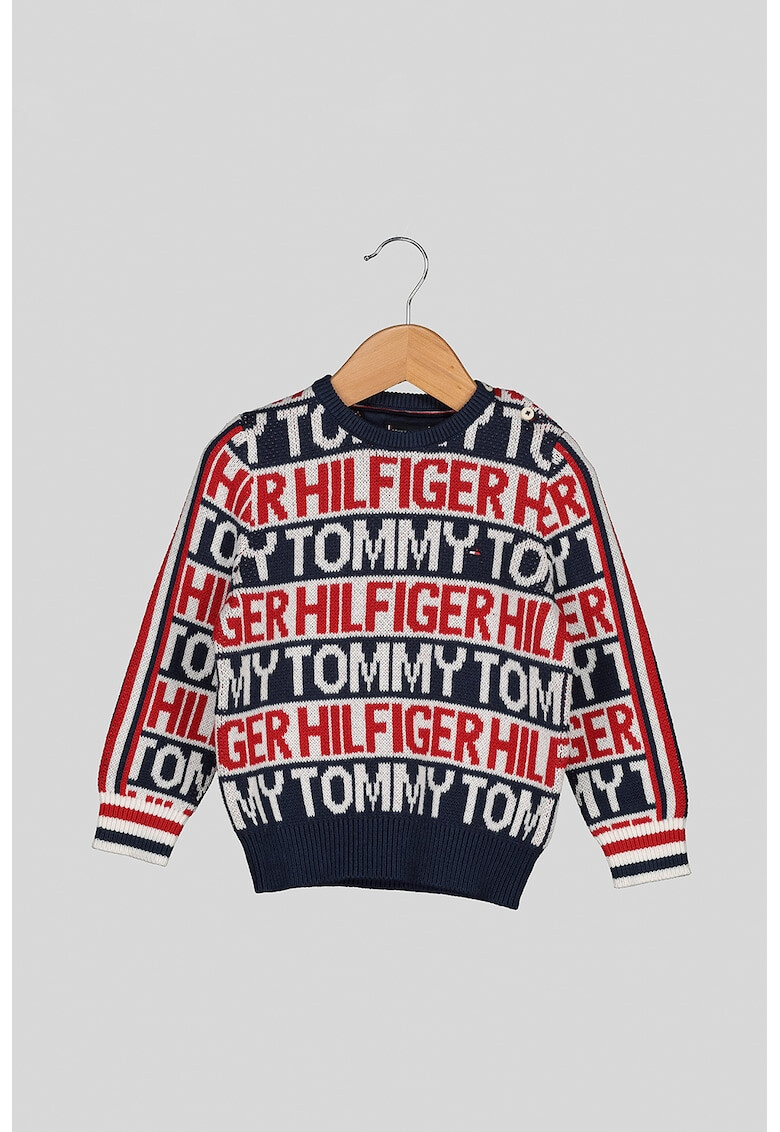 Tommy Hilfiger Пуловер от органичен памук с лого - Pepit.bg