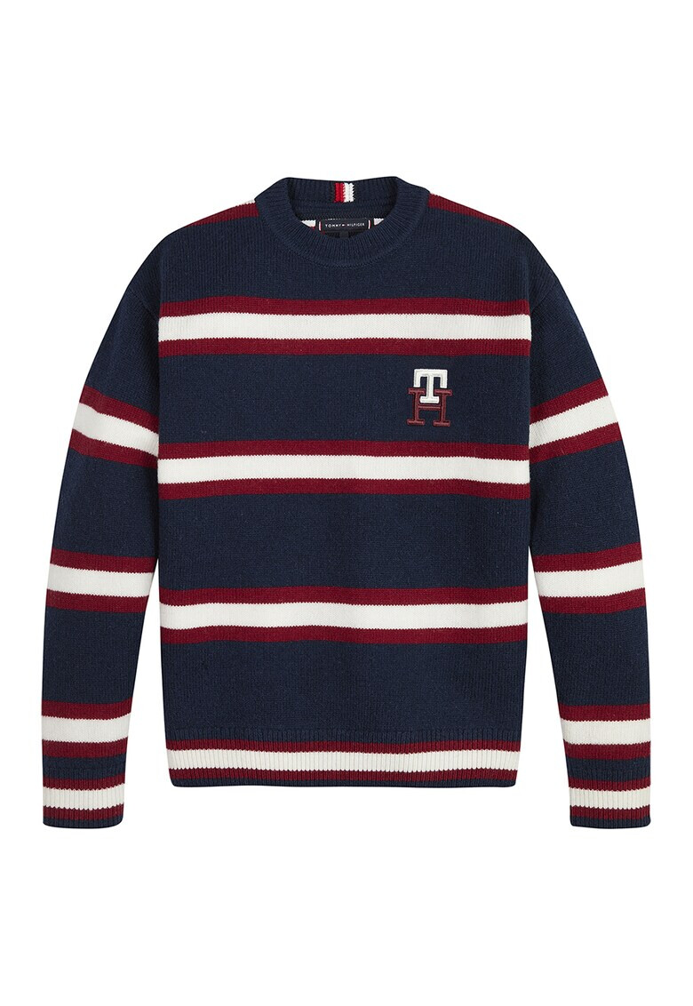 Tommy Hilfiger Пуловер с фина плетка на райе - Pepit.bg