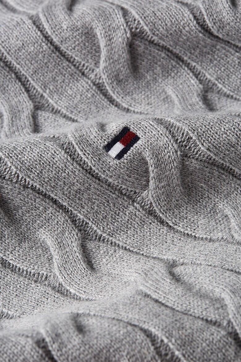 Tommy Hilfiger Широк пуловер с плетка осморка - Pepit.bg
