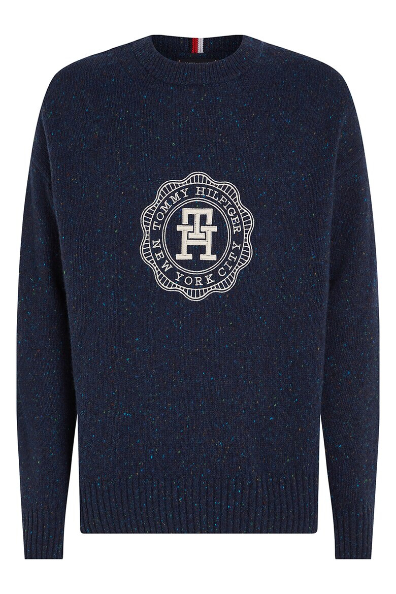 Tommy Hilfiger Пуловер с вълна с бродирано лого - Pepit.bg