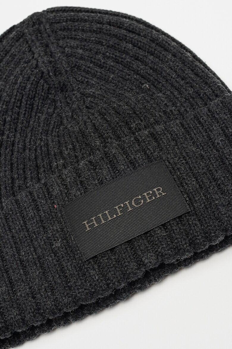 Tommy Hilfiger Рипсена шапка с лого - Pepit.bg