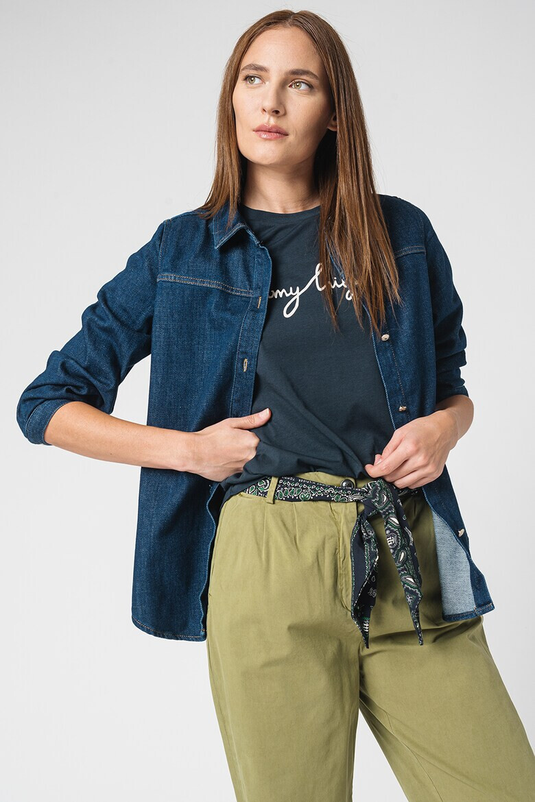 Tommy Hilfiger Риза от деним с яка - Pepit.bg