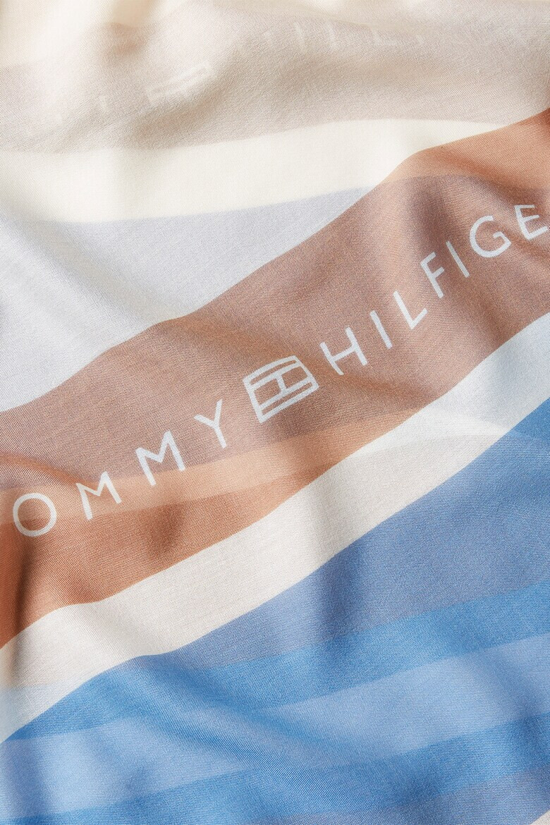 Tommy Hilfiger Шал от модал с райе и десен с лого - Pepit.bg