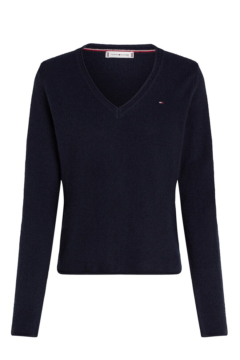 Tommy Hilfiger Шпиц пуловер с вълна - Pepit.bg