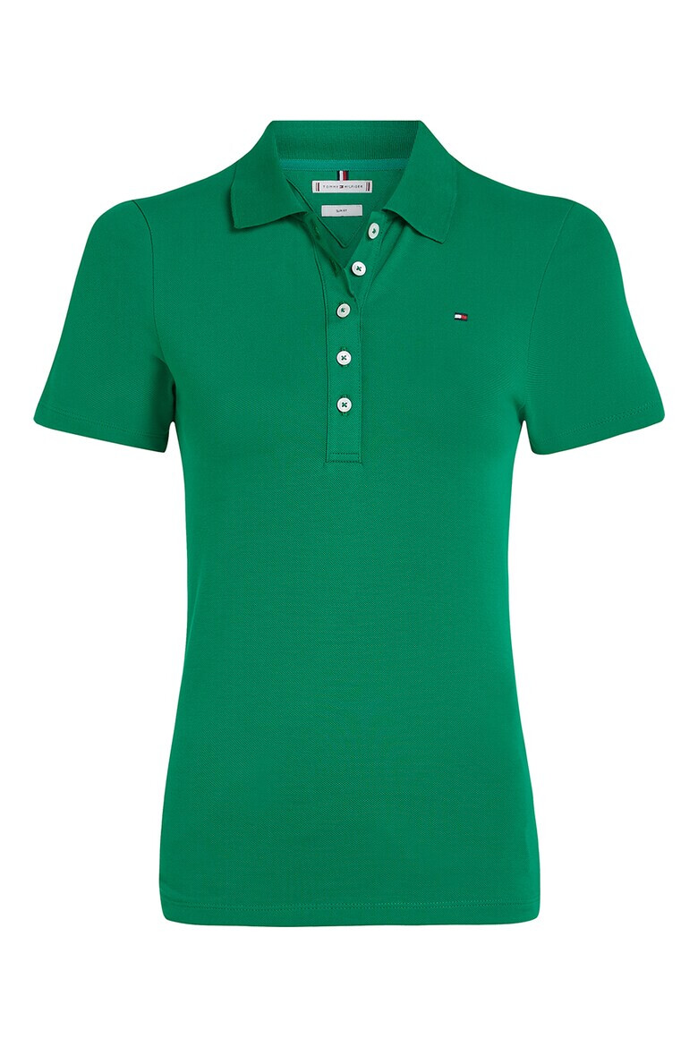 Tommy Hilfiger Слим тениска с яка - Pepit.bg