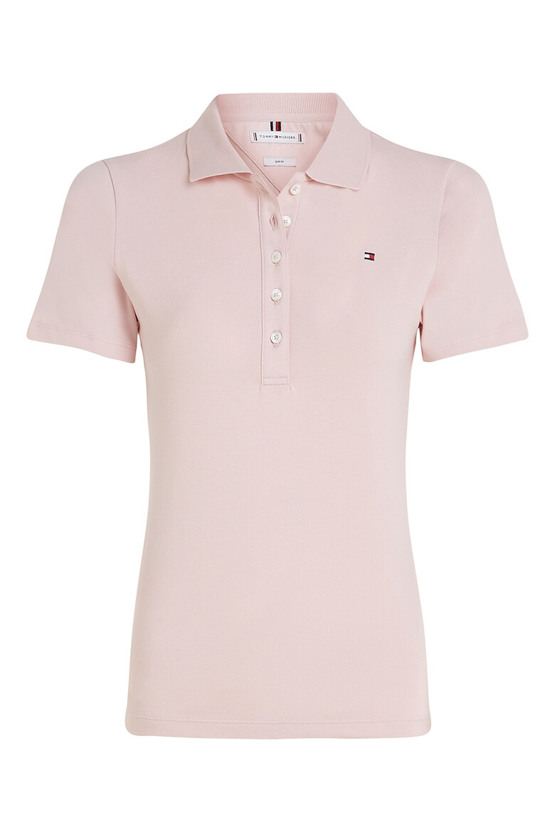 Tommy Hilfiger Слим тениска с яка - Pepit.bg