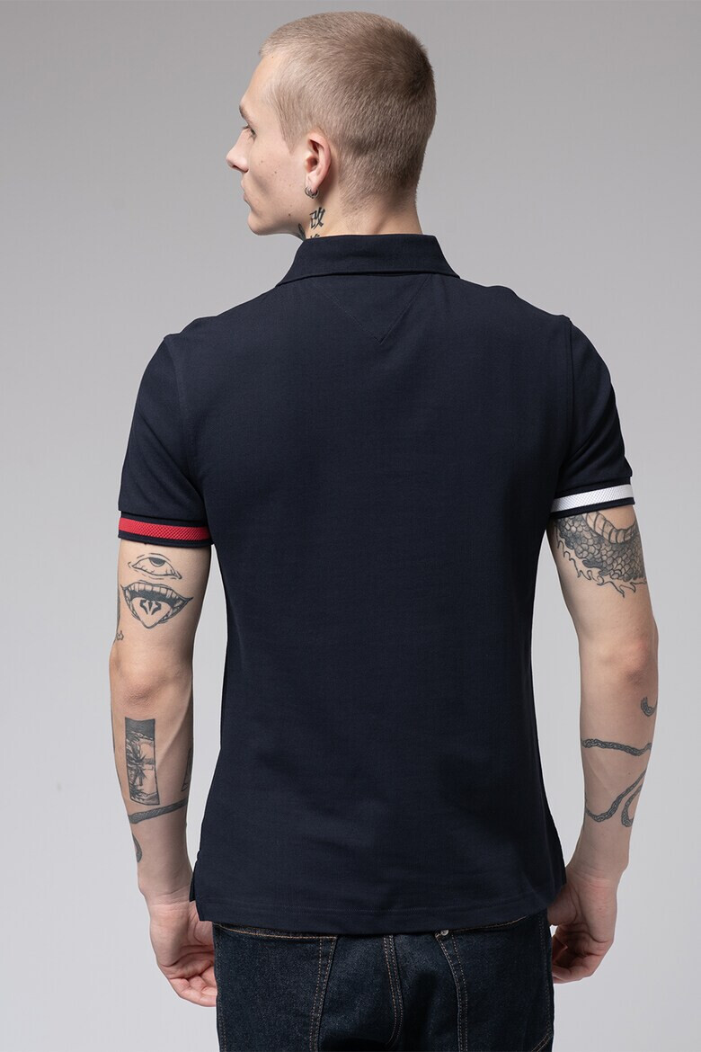 Tommy Hilfiger Слим тениска с яка - Pepit.bg