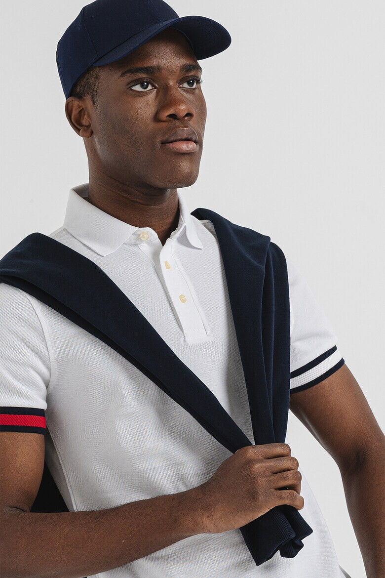 Tommy Hilfiger Слим тениска с яка - Pepit.bg