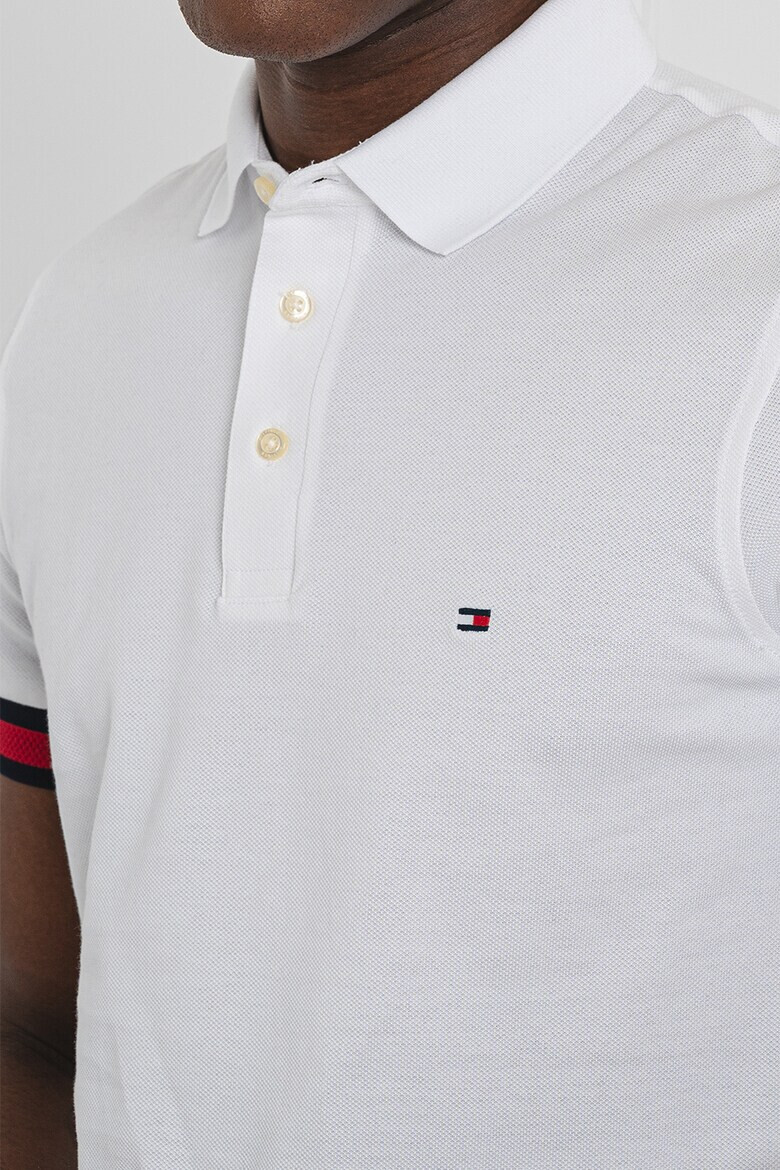 Tommy Hilfiger Слим тениска с яка - Pepit.bg