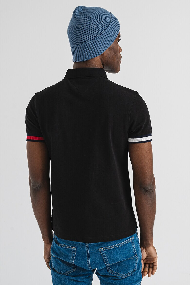 Tommy Hilfiger Слим тениска с яка - Pepit.bg