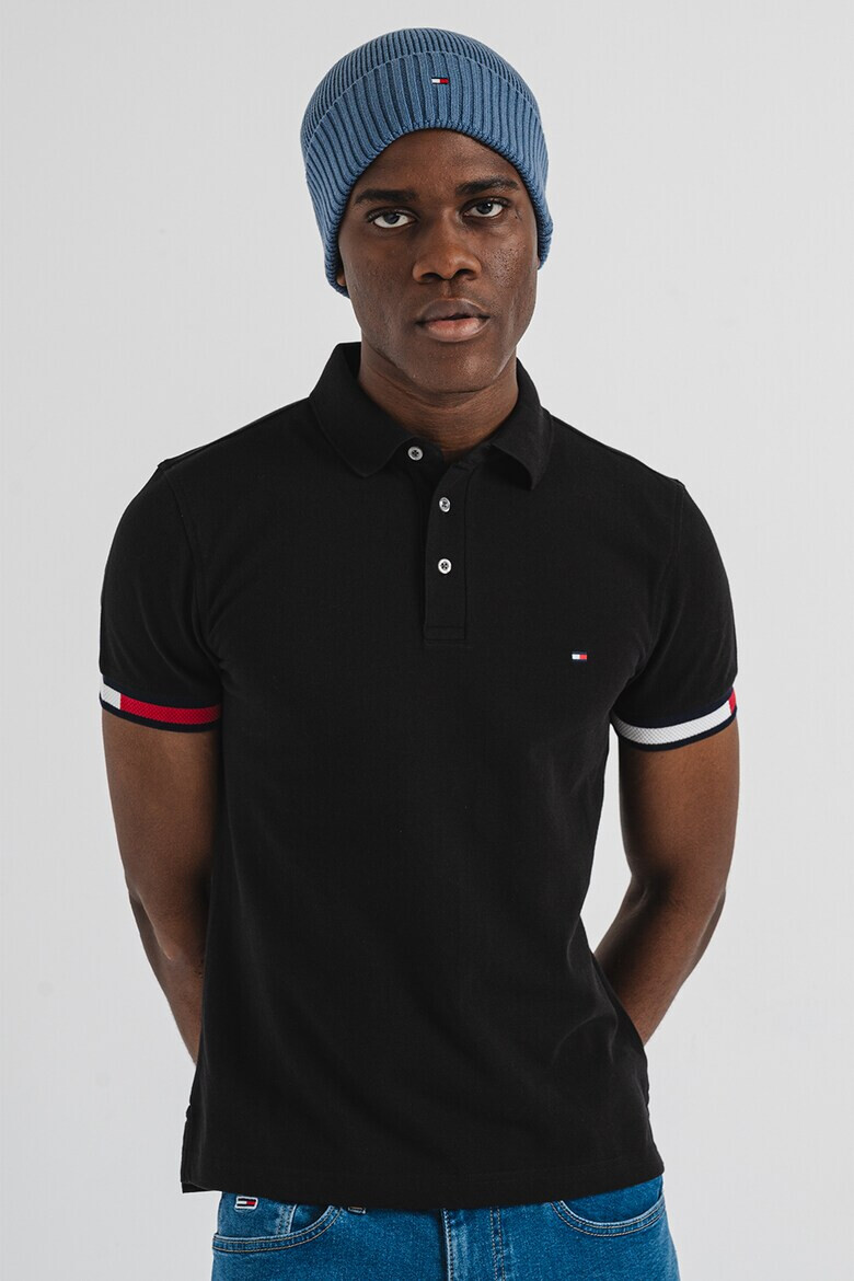Tommy Hilfiger Слим тениска с яка - Pepit.bg