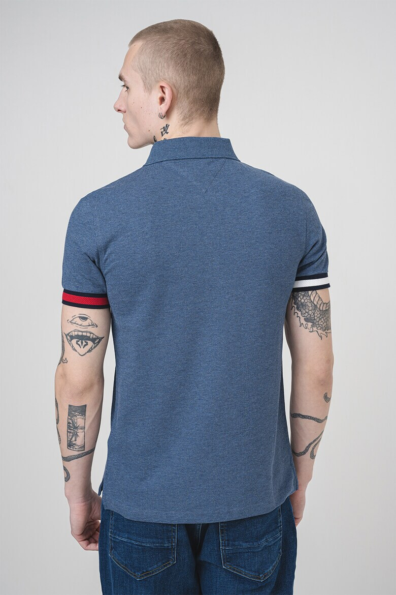 Tommy Hilfiger Слим тениска с яка - Pepit.bg