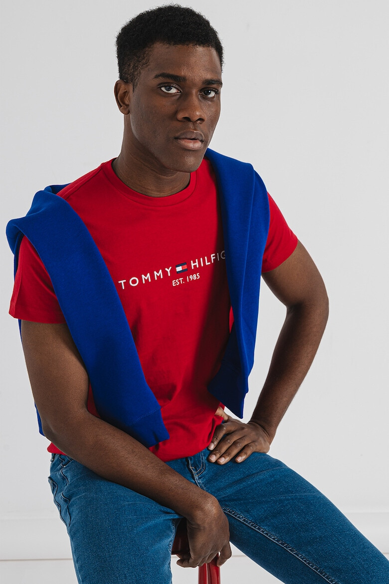 Tommy Hilfiger Слим тениска с овално деколте - Pepit.bg