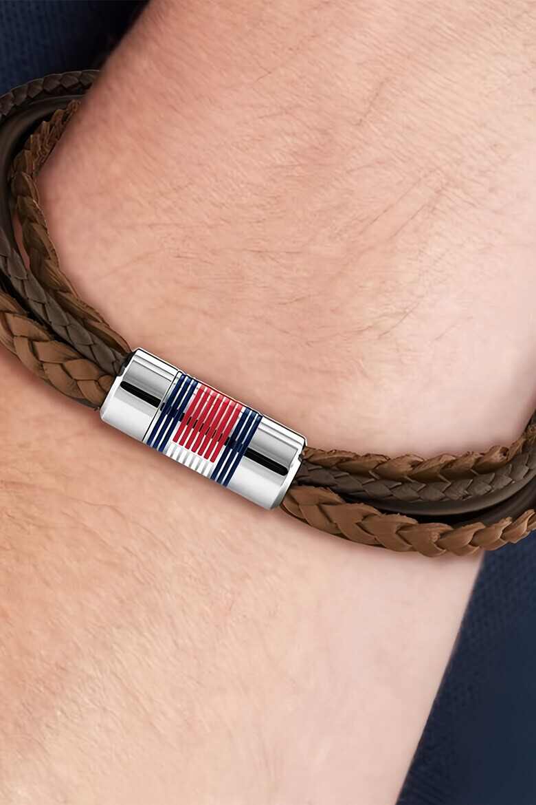 Tommy Hilfiger Сплетена кожена гривна - Pepit.bg