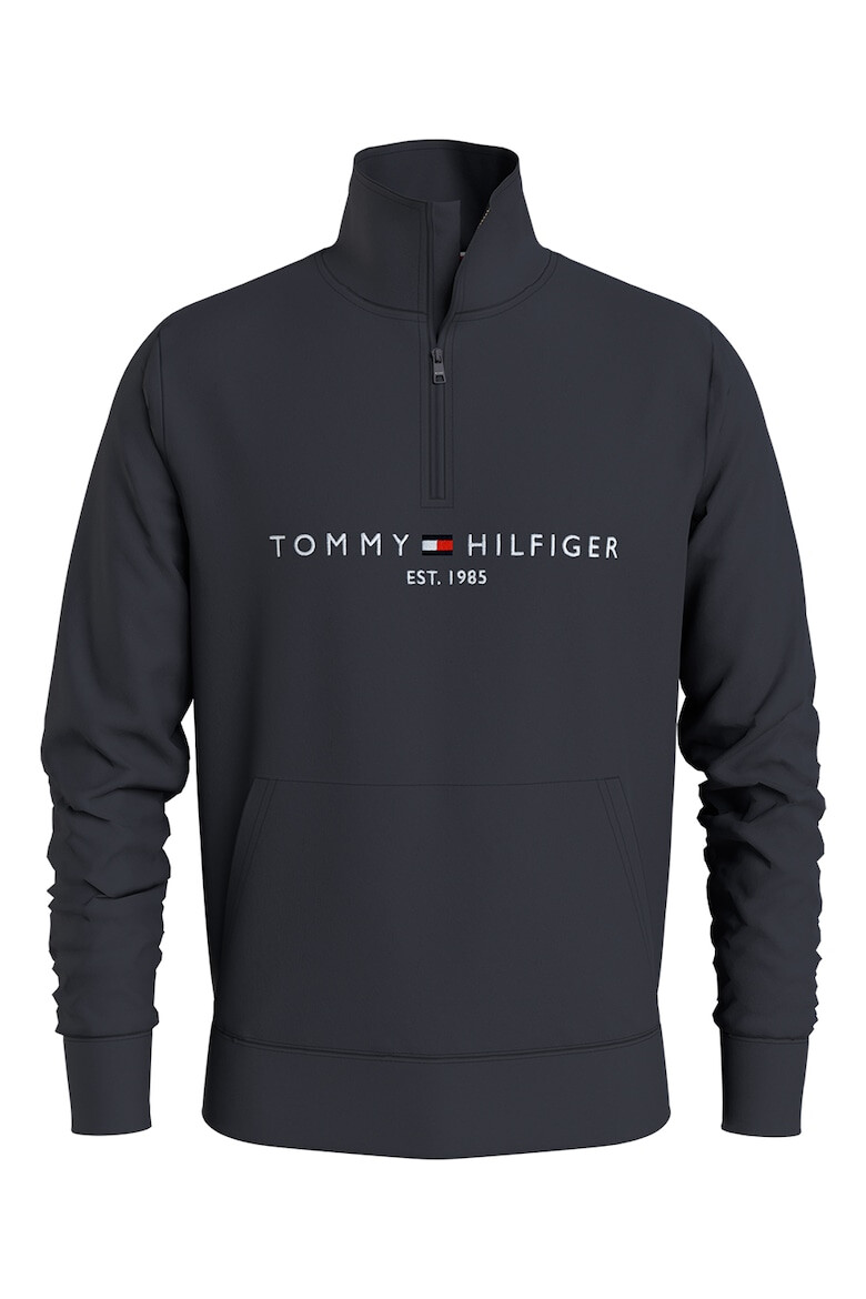 Tommy Hilfiger Суитшърт с къс цип и бродирано лого - Pepit.bg