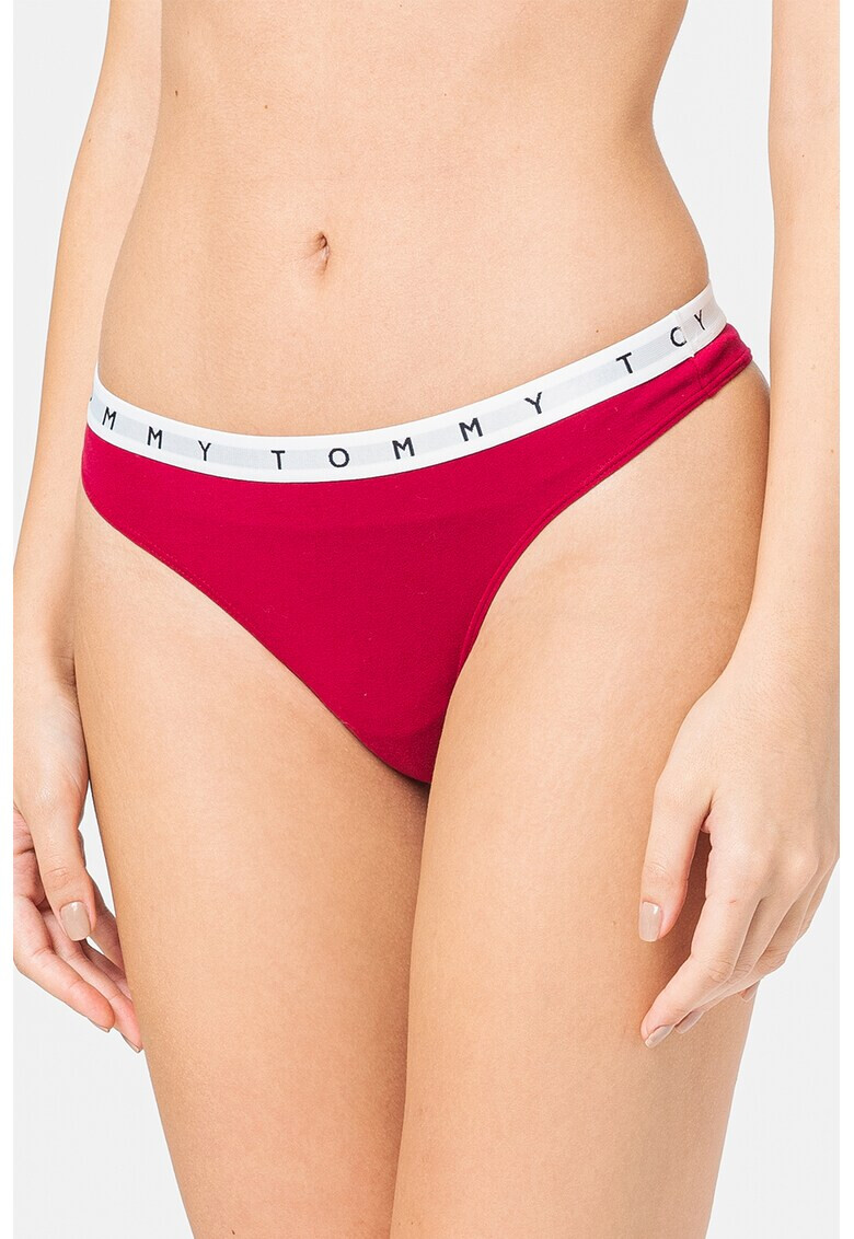 Tommy Hilfiger Танга с лого - 3 чифта - Pepit.bg