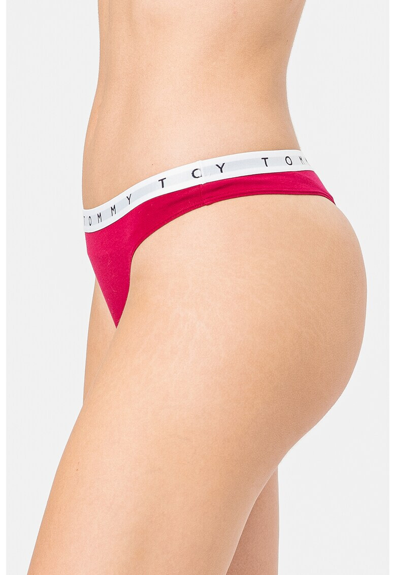 Tommy Hilfiger Танга с лого - 3 чифта - Pepit.bg