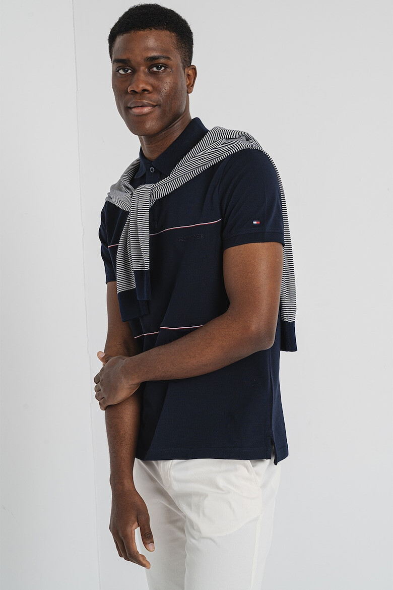 Tommy Hilfiger Тениска от пике с яка - Pepit.bg