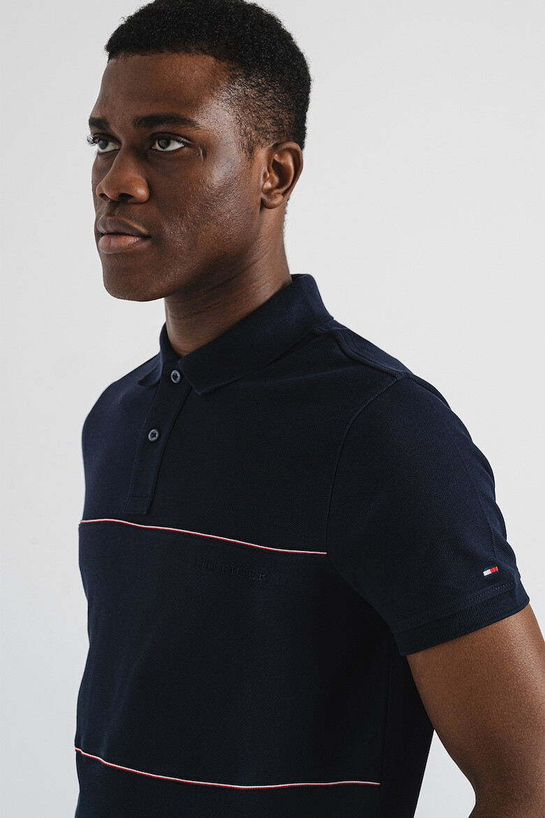 Tommy Hilfiger Тениска от пике с яка - Pepit.bg