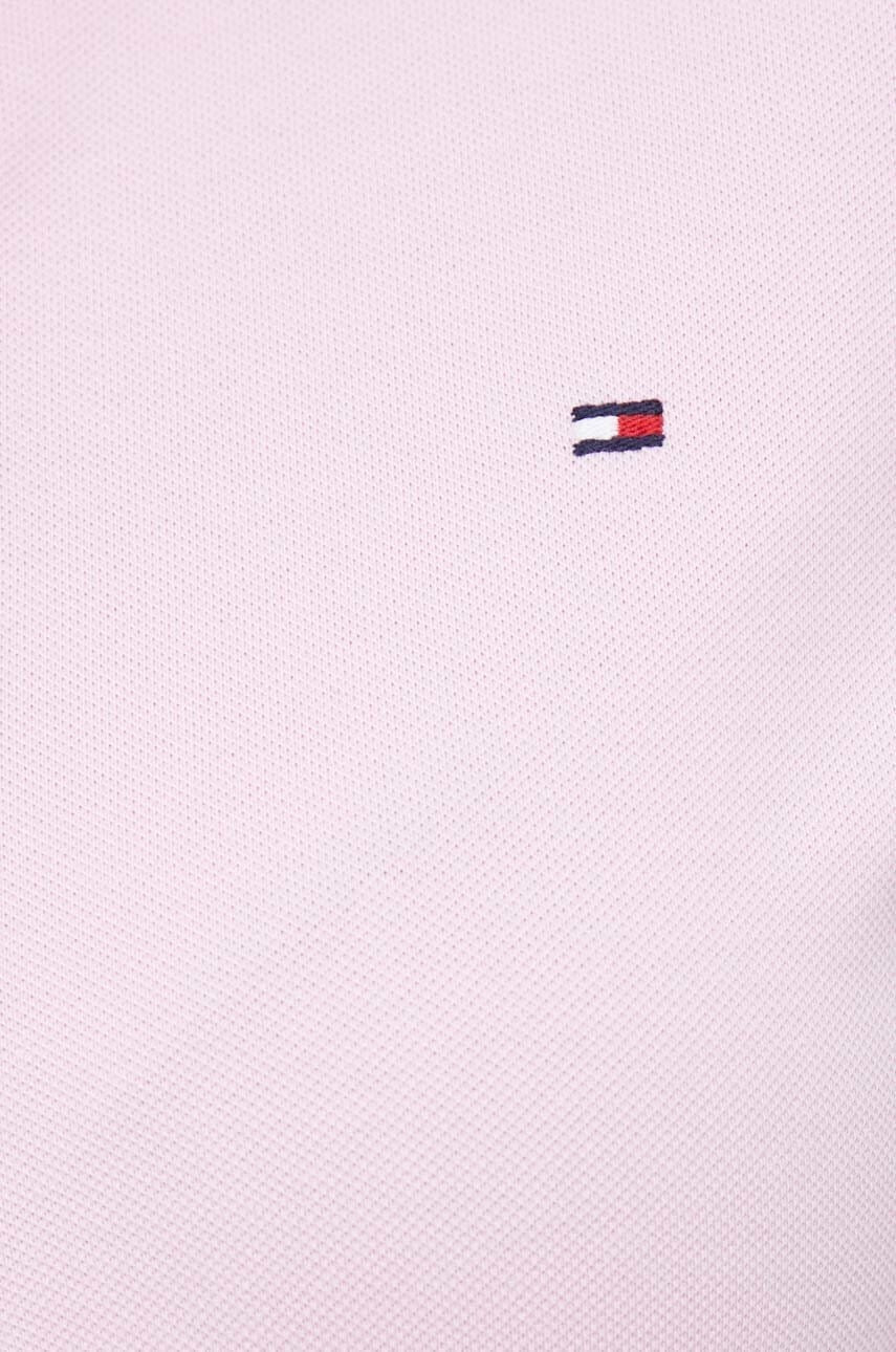 Tommy Hilfiger Стандартна тениска с яка и лого - Бял - Pepit.bg