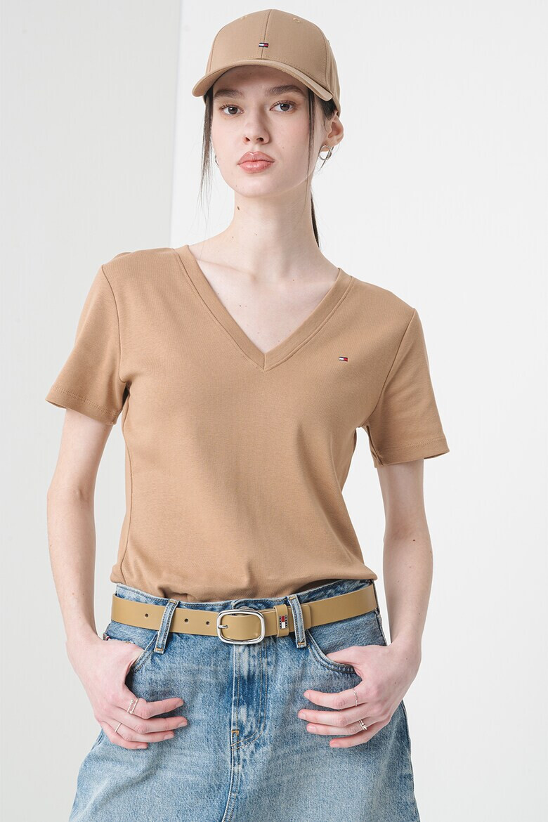 Tommy Hilfiger Тениска с шпиц - Pepit.bg