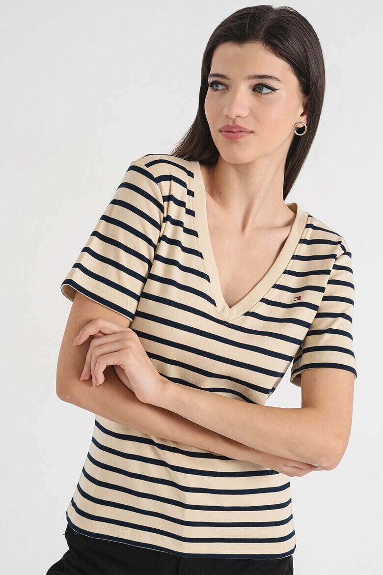 Tommy Hilfiger Тениска с шпиц - Pepit.bg