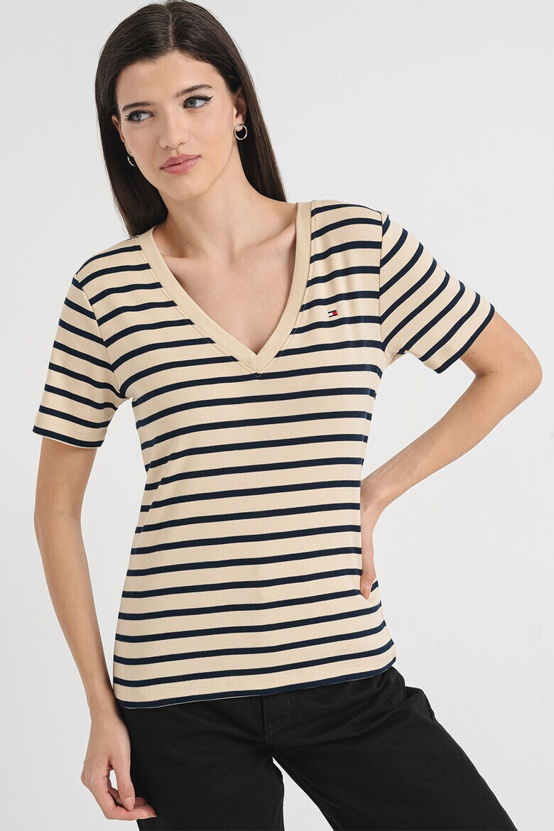 Tommy Hilfiger Тениска с шпиц - Pepit.bg