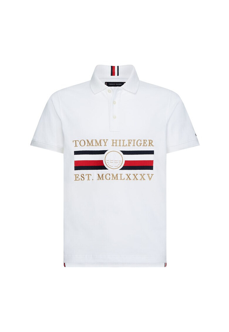 Tommy Hilfiger Тениска с яка и лого 2 - Pepit.bg