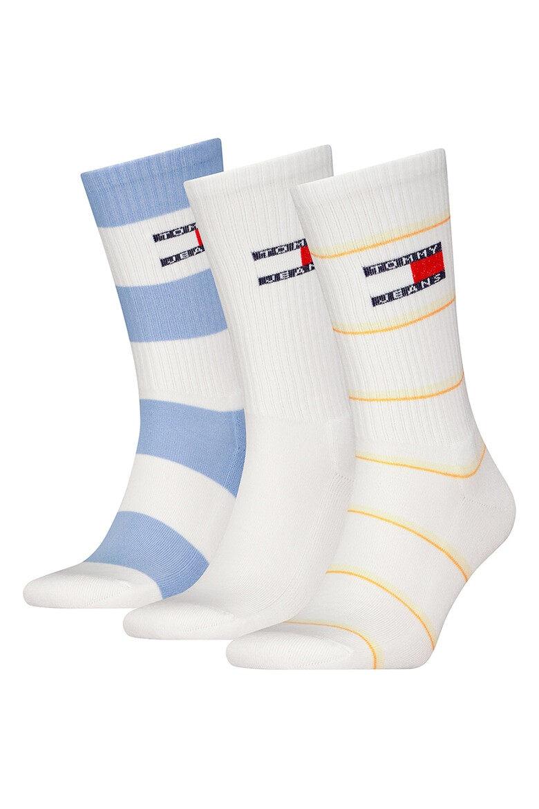 Tommy Hilfiger Унисекс дълги чорапи - 3 чифта - Pepit.bg