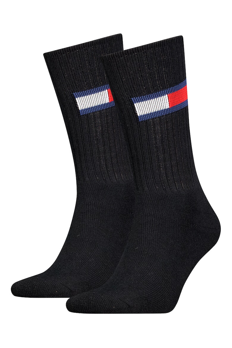 Tommy Hilfiger Унисекс дълги рипсени чорапи - 2 чифта - Pepit.bg