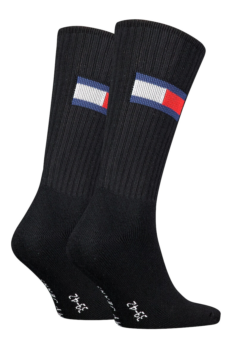 Tommy Hilfiger Унисекс дълги рипсени чорапи - 2 чифта - Pepit.bg