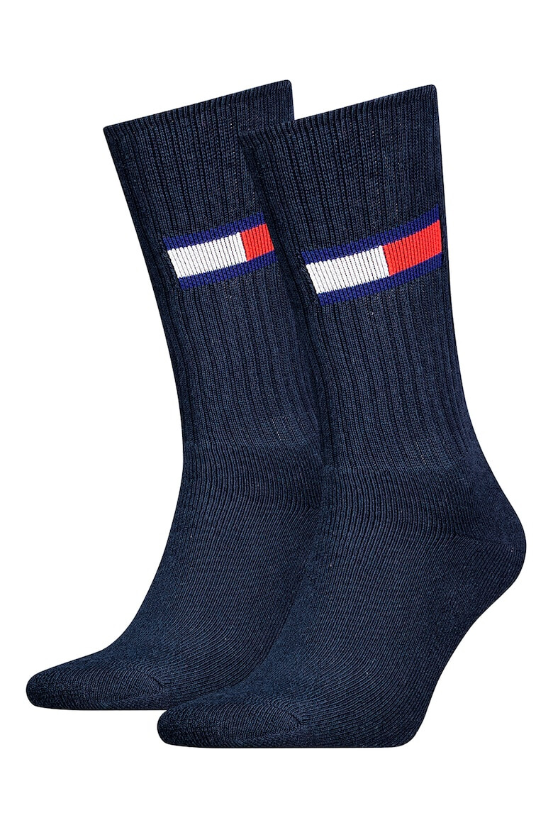 Tommy Hilfiger Унисекс дълги рипсени чорапи - 2 чифта - Pepit.bg