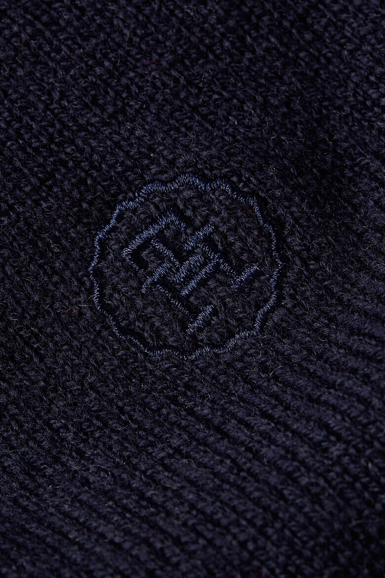 Tommy Hilfiger Вълнен пуловер с деколте тип лодка - Pepit.bg