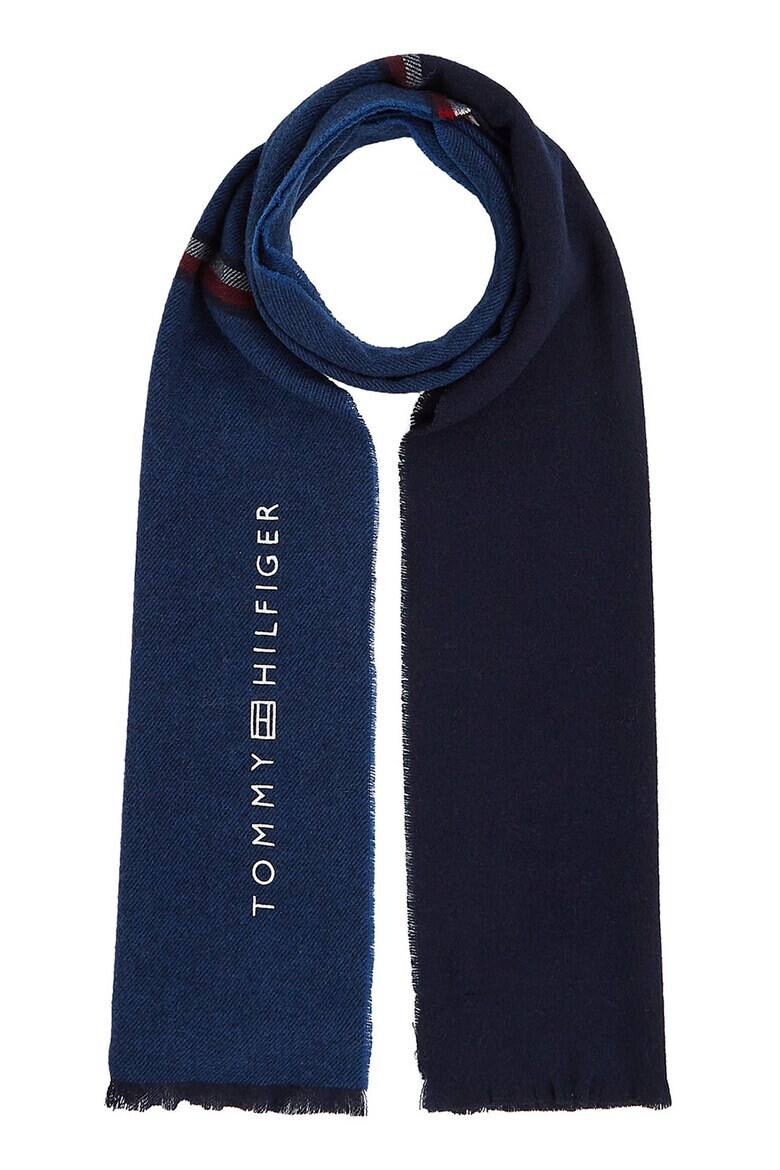 Tommy Hilfiger Вълнен шал с лого - Pepit.bg