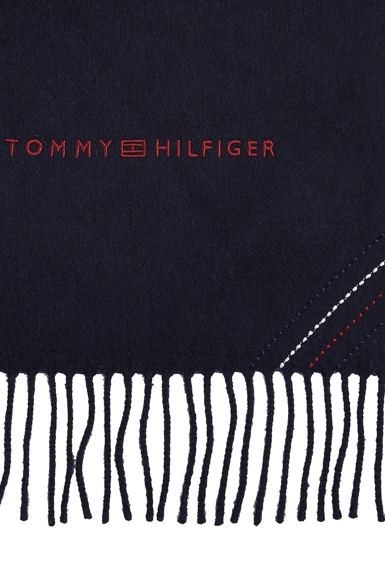 Tommy Hilfiger Вълнен шал с ресни - Pepit.bg