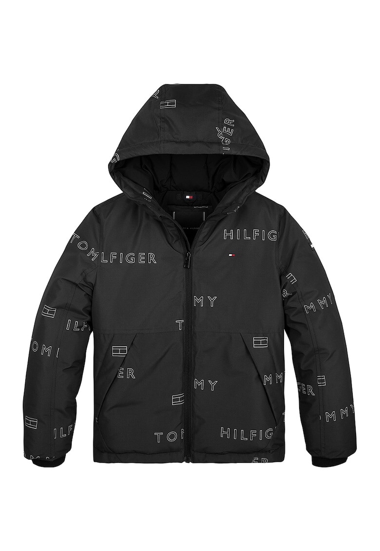 Tommy Hilfiger Зимно яке с качулка и принт - Pepit.bg