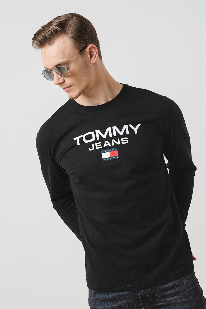 Tommy Jeans Блуза от органичен памук с контрастно лого - Pepit.bg