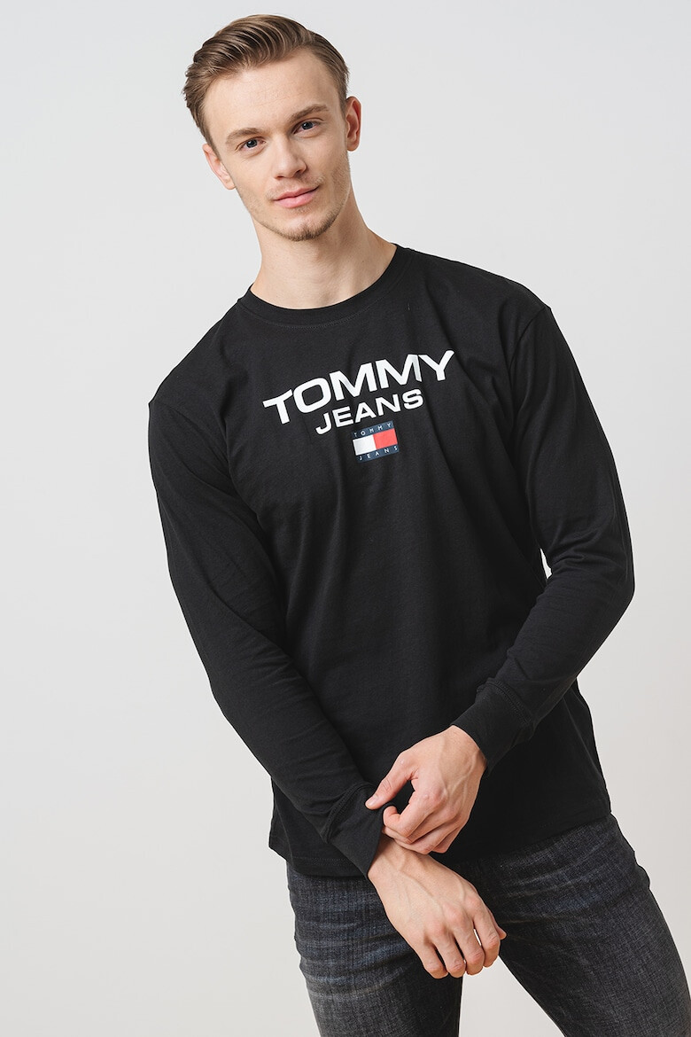 Tommy Jeans Блуза от органичен памук с контрастно лого - Pepit.bg