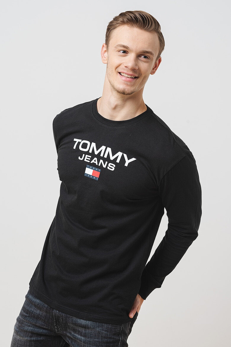 Tommy Jeans Блуза от органичен памук с контрастно лого - Pepit.bg