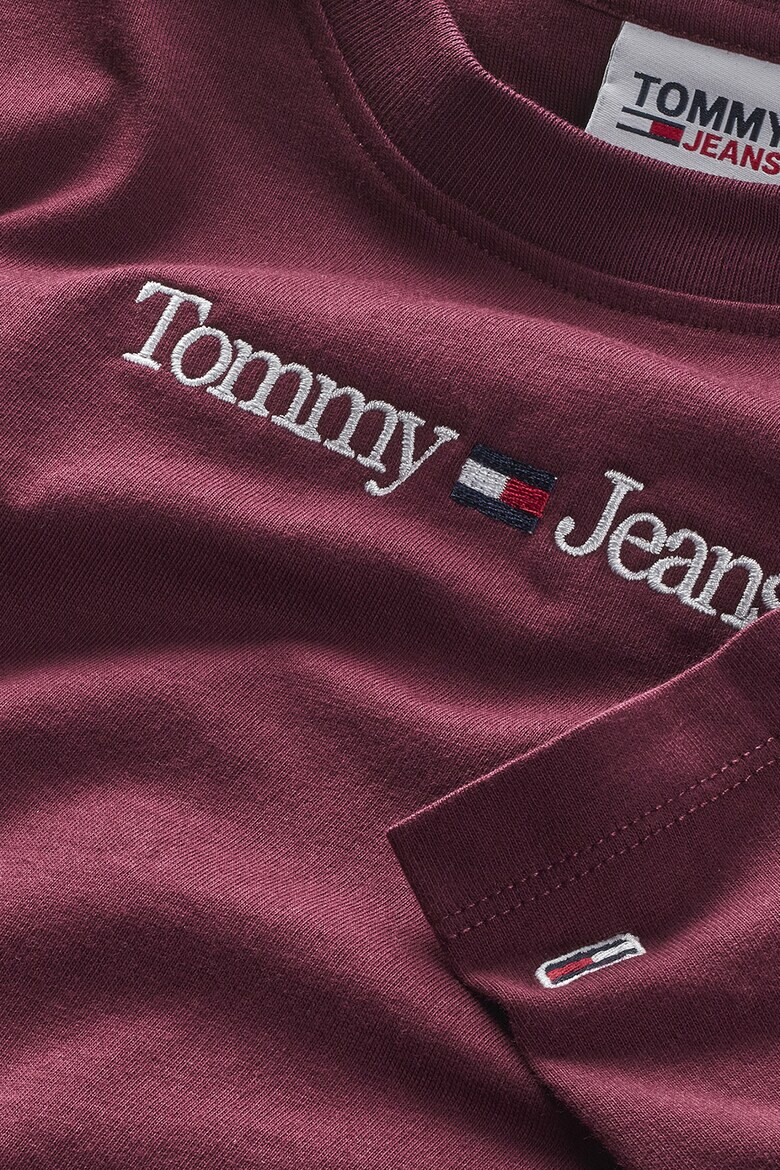 Tommy Jeans Блуза по тялото с бродирано лого - Pepit.bg