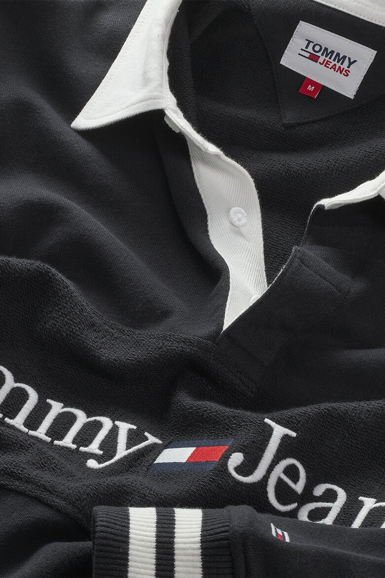 Tommy Jeans Блуза с органичен памук с яка и лого - Pepit.bg