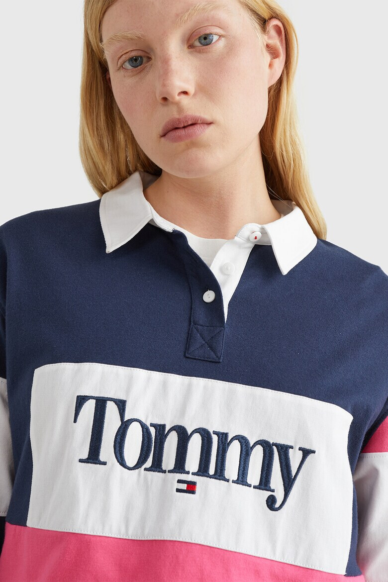 Tommy Jeans Блуза с яка и бродирано лого - Pepit.bg