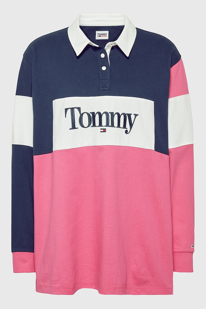 Tommy Jeans Блуза с яка и бродирано лого - Pepit.bg