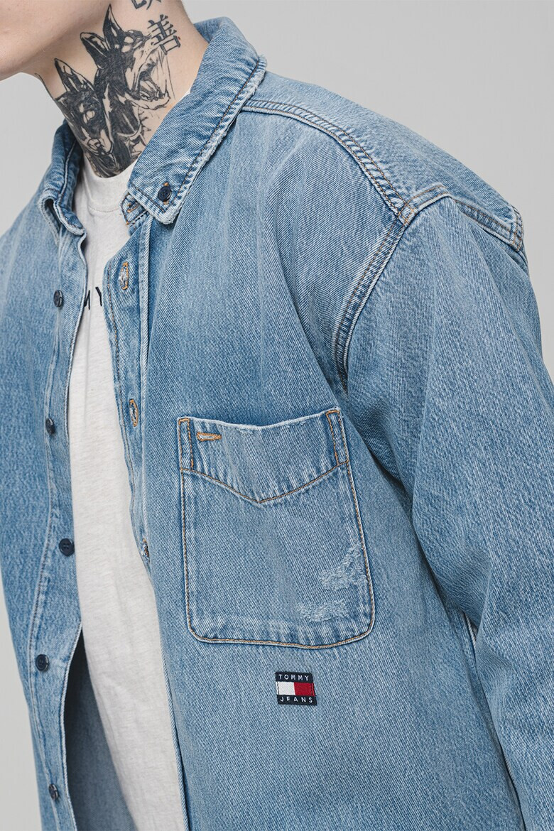 Tommy Jeans Дънкова риза с лиосел - Pepit.bg