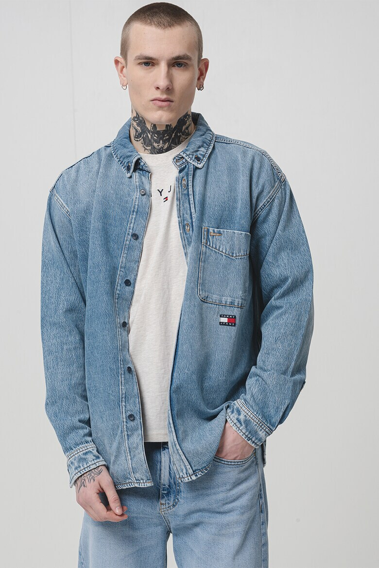 Tommy Jeans Дънкова риза с лиосел - Pepit.bg